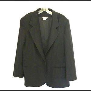 Vintage Black Wool Blazer